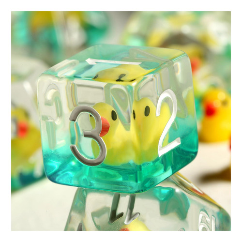 Dados De Resina Duck Dnd, Dungeons Dndnd 7 Unidades E Dados
