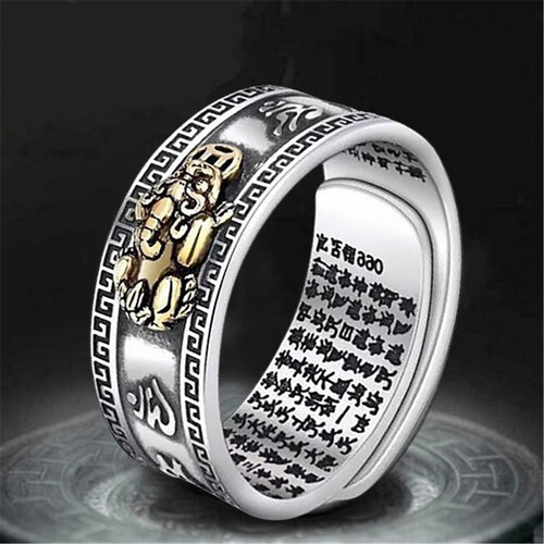Kit Pulsera Y Anillo De Riqueza De Protección Del Mantra Fen