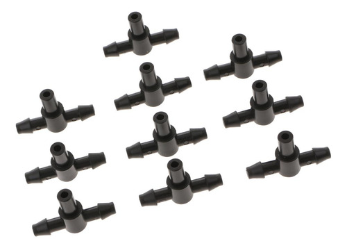 10pcs 4 / 7flat Black Irrigation Micro Emisor Sistema De