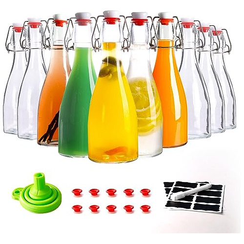 Kitglascup Botella De Vidrio Transparente Con Mqxqf