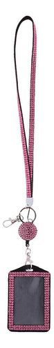 2x Rhinestone Sparkling Id Holder Correa Para El