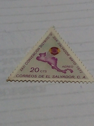 Estampilla De El Salvador  Convención.  20cts.   (3)