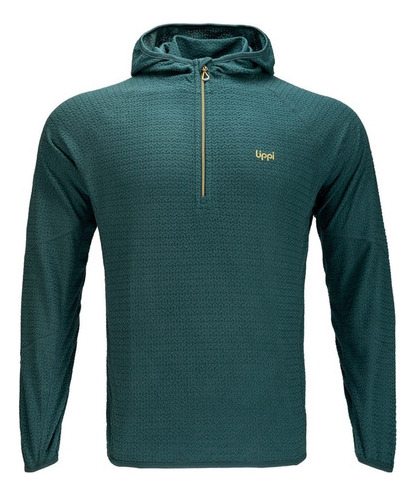 Poleron Hombre Lippi Jacarandá Nano-f 1/4 Zip Hoody Verde I1