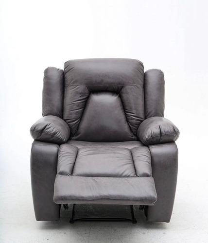 Sillon Reclinable Berger Tela Envejecida Suave Brillant Gris