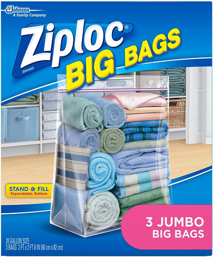 Bolsa Grande De Cierre Doble Ziploc, 65645, Transparente