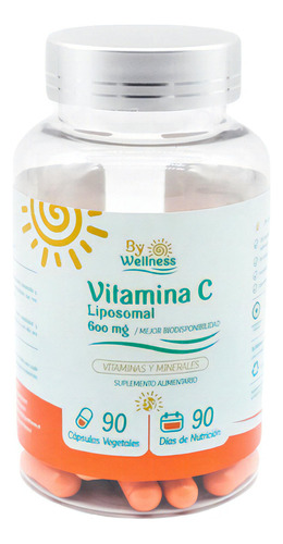 Vitamina C Liposomal 600mg 90caps + Pastillero - By Wellness Sabor Sin Sabor