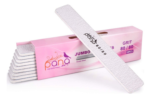 Pana Usa Jumbo - Limas De Uas Profesionales, Color Negro, Bl