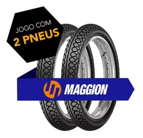 Kit 2 Pneus Traseiro 2.75-17 Streetfighter Maggion Novo