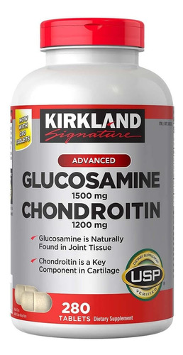 Glucosamina 1500mg Condroitina 1200mg Kirkland 280 Tabletas