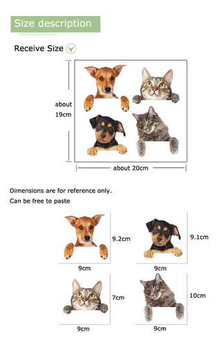 X4 Vinilos Decorativos Gatos Perros Llaves De Luz Y Enchufes