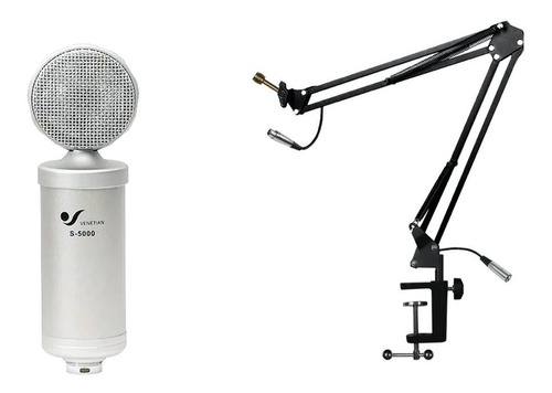 Combo Microfono Venetian S5000 Y Soporte Flexible De Radio