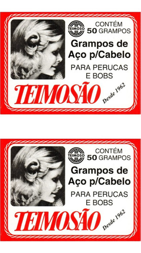 Grampo Teimoso N7 Preto Caixa C/50 Grampos Kit 02cx Grandes