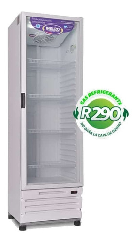 Imagen 2 de 3 de Heladera exhibidora vertical Inelro Tradicional MT-470 470 L 1 puerta blanca 66 cm de ancho 220V