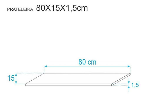 Imagem 3 de 7 de Prateleira 80 X 15cm Preta Suporte Invisível