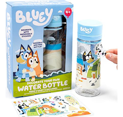 Botella De Agua Para Niños Bluey Decora Tu Propia Botella De