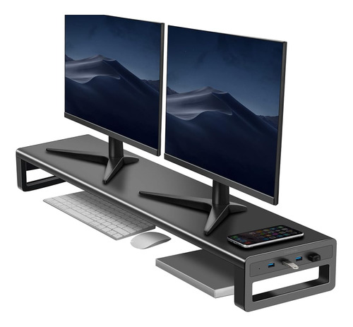 Vaydeer Dual Monitor Stand Computer Riser Con Puertos Usb 3.
