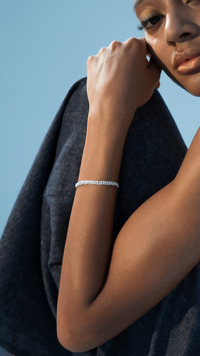 Pulsera Plana De Plata