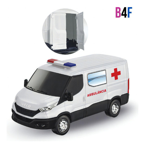 Carrinho Miniatura Iveco Daily Ambulância - Usual Brinquedos
