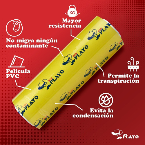 Don Playo 45 Cms Vitafilm Grado Alimenticio 18 PuLG Egapack