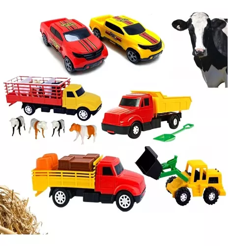 Compre Brinquedos de fazenda de trator de alta simulação Modelo de  brinquedos de fazenda para crianças Caminhão de carro deslizante Trator  agrícola despejo/ancinho/caminhão de água simulado brinquedo de veículo de  construção grande
