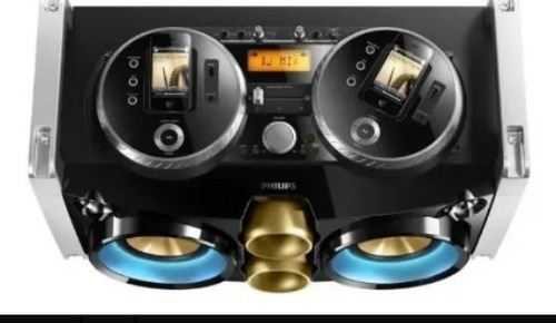 Mini Sistema Philips Ntrx100 380w Mp3 Usb Doble Fm Bluetooth Color Negro/Dorado