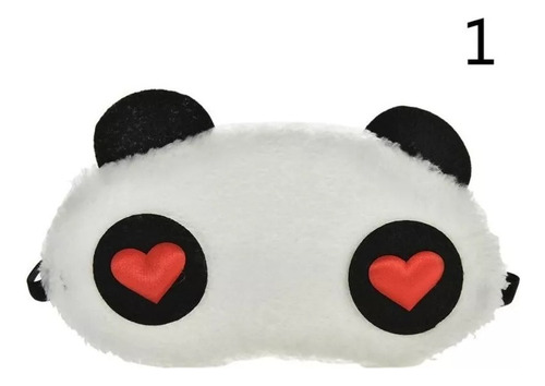 Antifaz Niñas Acolchado 3d Panda Dormir Cubre Ojos X 2uds