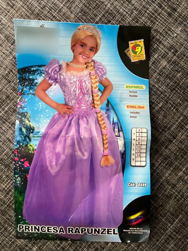 Disfraz Niña Rapunzel Talla 6
