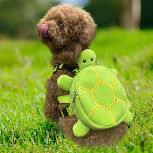 Mochila Para Perros Arnés Forma Tortuga Transpirable