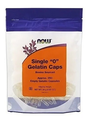 Ahora Capsulas Vacias, 250 Capsulas De Gel De Now
