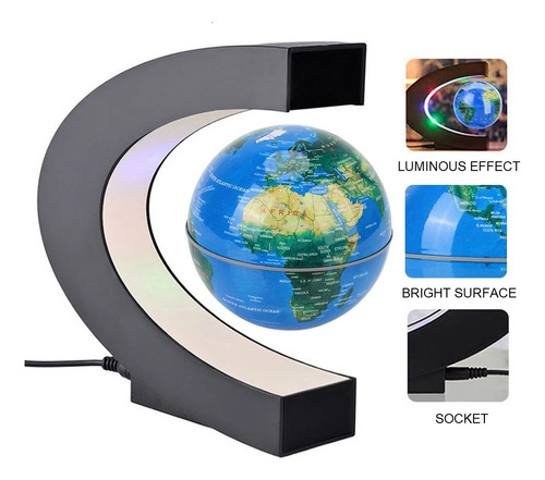 Globo Flotante Magnético Led Terrestre Suspendido En El Aire