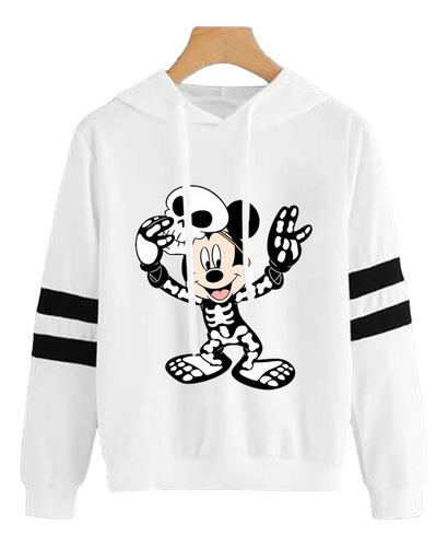 Hoodies Blanco Mujer Con Estampado Mickey Mouse Halloween