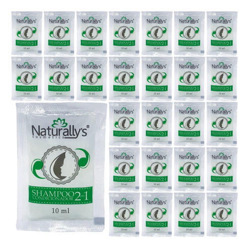 Kit 100 Un De Shampoo Naturally's 2 Em 1 Em Sache De 10ml