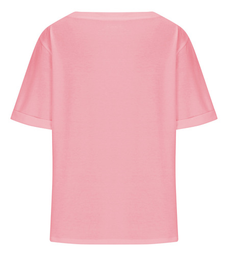 Top Casual De Verano De Manga Corta Con Cuello En V De Color