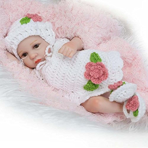 Muñeca Mini Reborn Baby Doll Cuerpo Completo Silicona 26 Cm