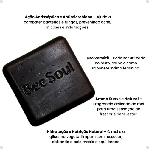 Kit 2 Sabonetes Naturais Barra Glicerina Própolis Mel 100 G