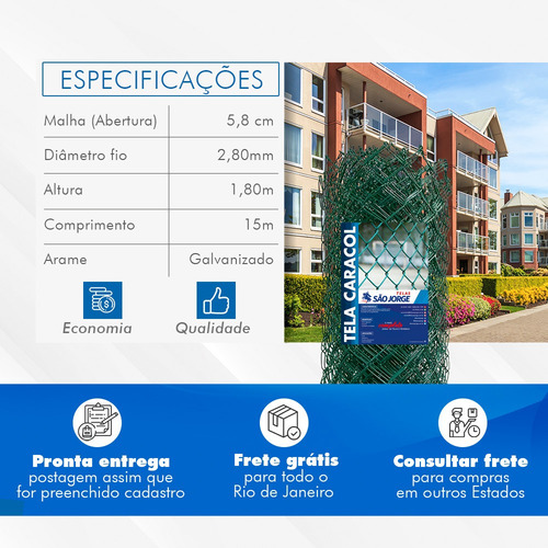 Imagem 4 de 4 de Tela Alambrado Cerca Pvc 2 Fio 14 15x1,80m São Jorg