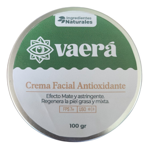 Crema Facial Antioxidante 100g, Piel Mixta/grasa Astringente