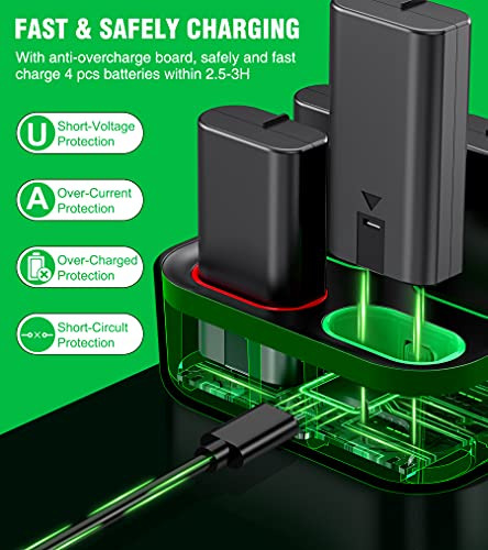 Pack De 4 Baterias Recargables - Xbox One, Xbox Series