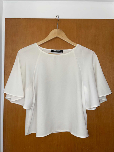 Blusa Camisa Manga Corta Zara Talle M Excelente Estado