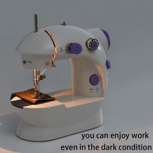 Mini Máquina De Costura Para Bordado Com Linha Dupla E