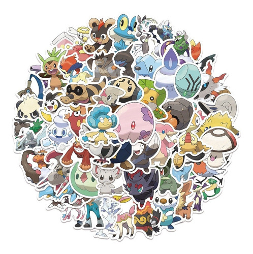 Pokemon - Set De 50 Stickers / Calcomanias