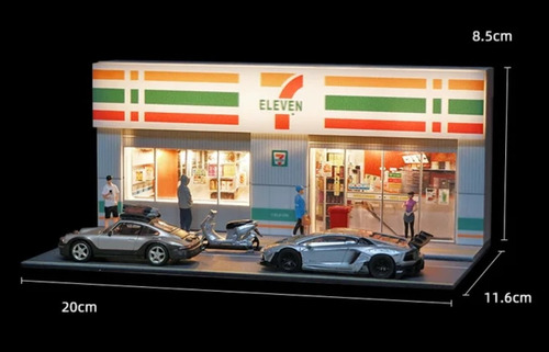 Diorama 7eleven Escala 1/64 Con Luces Conexión Usb