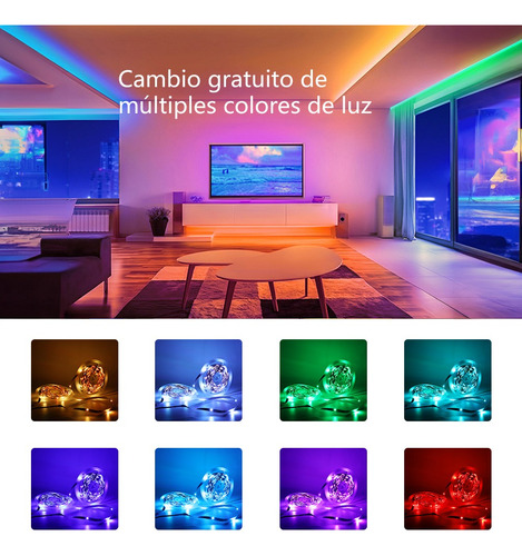 Tira Led De Bluetooth 20m Rgb Decoración Del Cuarto Hogar Rgb