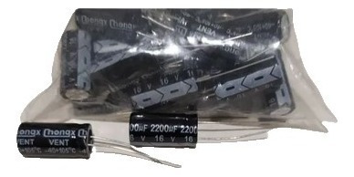 Capacitor Condensador 2200uf, 16v, 105ºc Pack 15