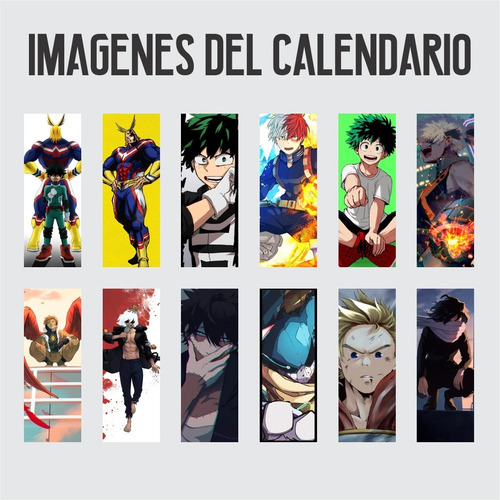 Imagen 5 de 6 de Calendario 2023 Anime Boku No Hero Academia - Animeras