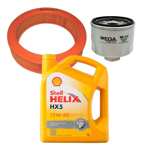 Kit Filtros + Aceite 15w40 Shell Hx5 Renault R19 Rn 1.6