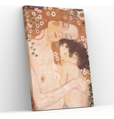 Pintura Con Números En Bastidor 60x75 Mom And Baby Klimt - P