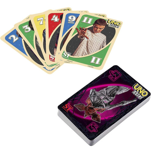 Juego Cartas Stranger Things Uno Flip! Edición Coleccionable