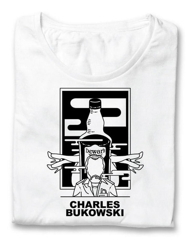 Imagen 1 de 2 de Remera De Mujer - Bukowski By Marto Rossetti