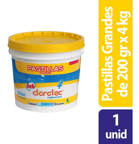 Imagen 2 de 5 de Pastillas 200 Grs X 4 Kg Clorotec Disolución Lenta.